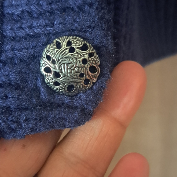 Vintage Hand Knitted First Concepts Sweater Cardigan sz L - Picture 2 of 6